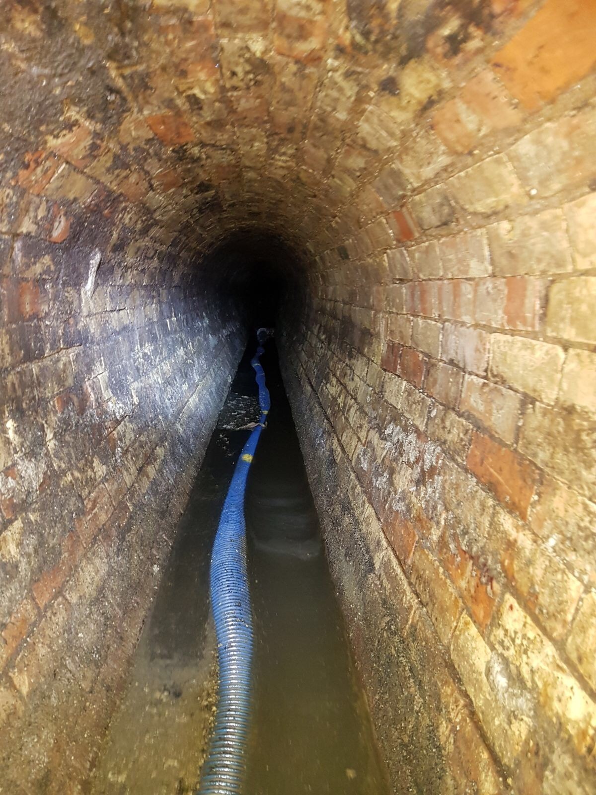 The sewer after the blockage had been completely cleared. (Photo by Thames Water)