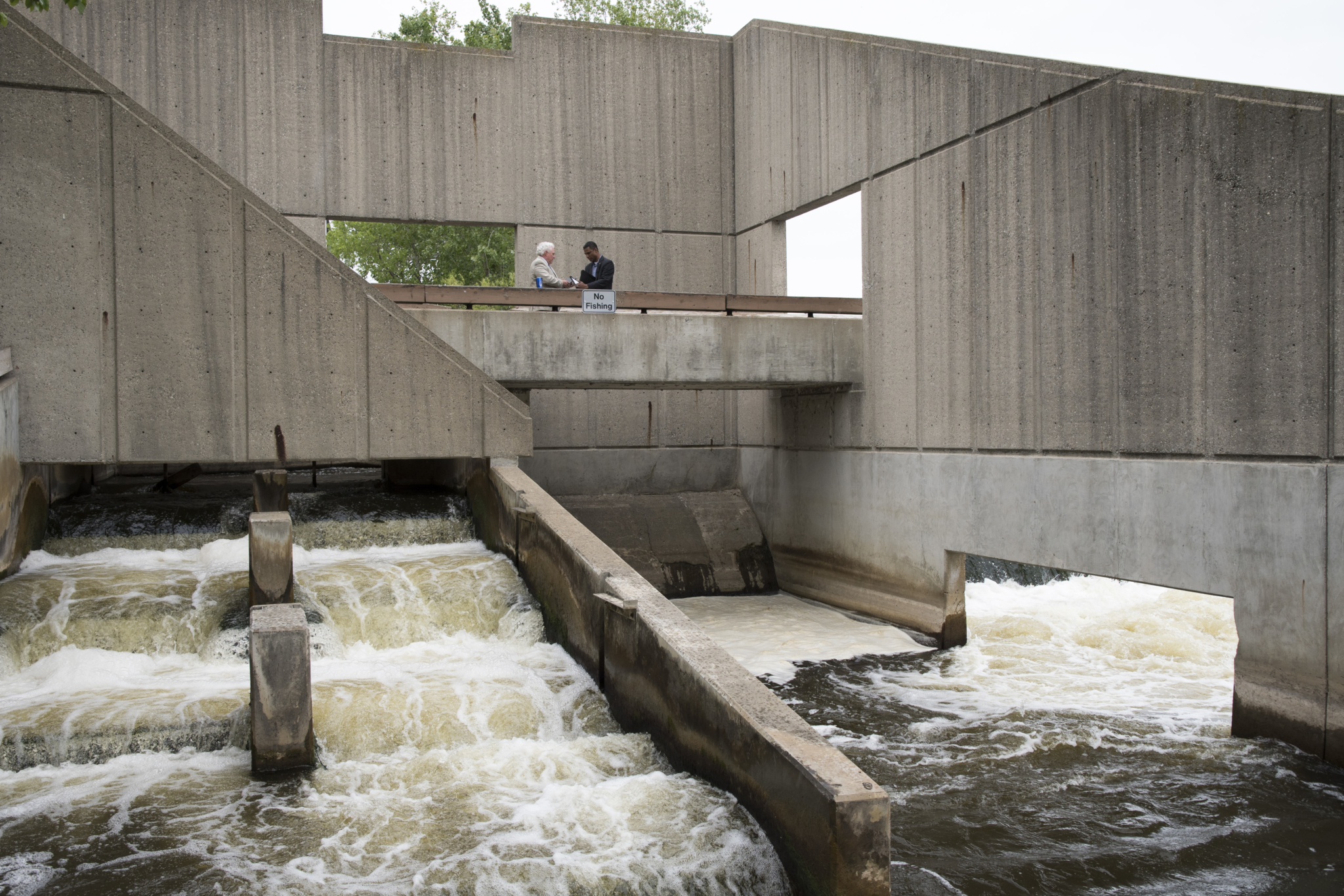 Michael Lunn and Tom Almonte, of the city of Grand Rapids, Michigan, featured in the September issue, discuss a project at the Grand River Dam. The city recently completed an extensive sewer separation project to combat CSOs, finishing ahead of the 2019 deadline originally given for the project.