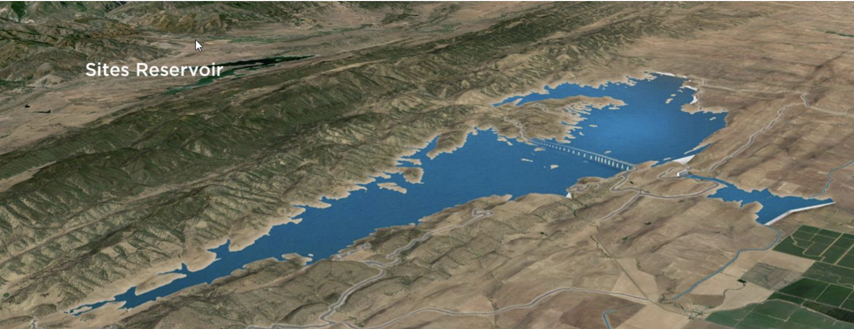 An artist’s rendition of the proposed reservoir.